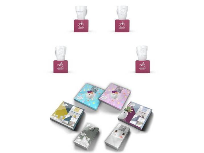 FIFTYEIGHT PRODUCTS Becher Henkelbecher-Set 4-tlg. - jeweils 350 ml + Servietten - Henkelbecher W von OTTO