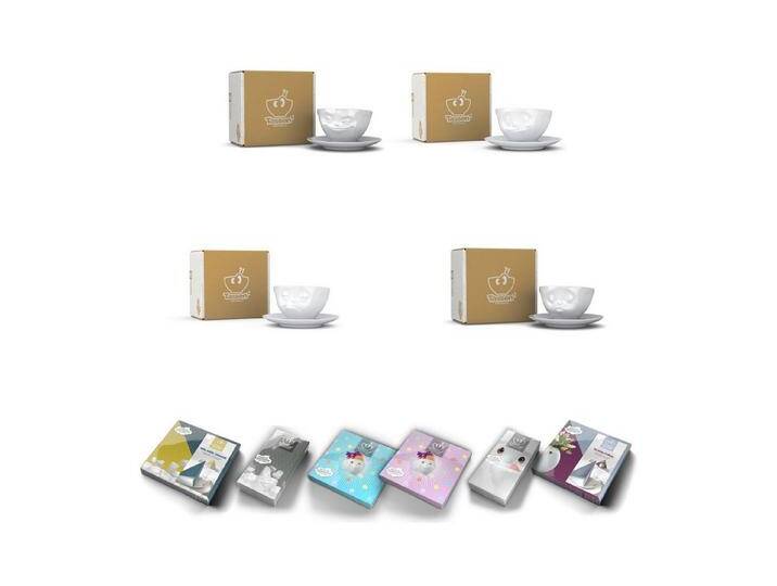 FIFTYEIGHT PRODUCTS Tasse Tassen-Set 4-tlg. - jeweils 200 ml + Servietten von OTTO