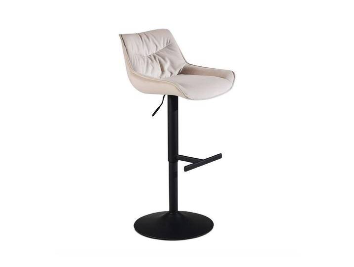 FINEBUY Barhocker FB60307 (Samt Beige Hocker mit Lehne 86 - 106 cm Modern), Barstuhl, Küchenhocker Höhenverstellbar 100 kg, beige von OTTO