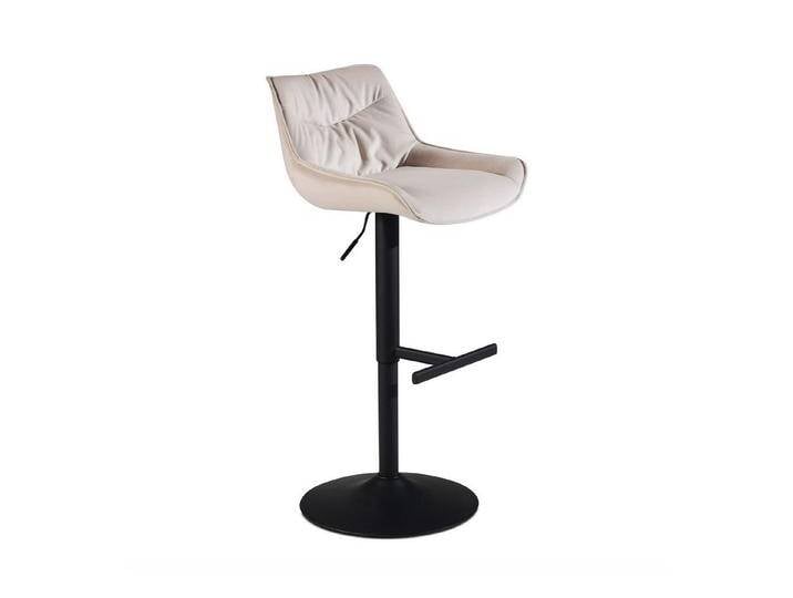 FINEBUY Barhocker FB60307 (Samt Beige Hocker mit Lehne 86 - 106 cm Modern), Barstuhl, Küchenhocker Höhenverstellbar 100 kg, beige von OTTO