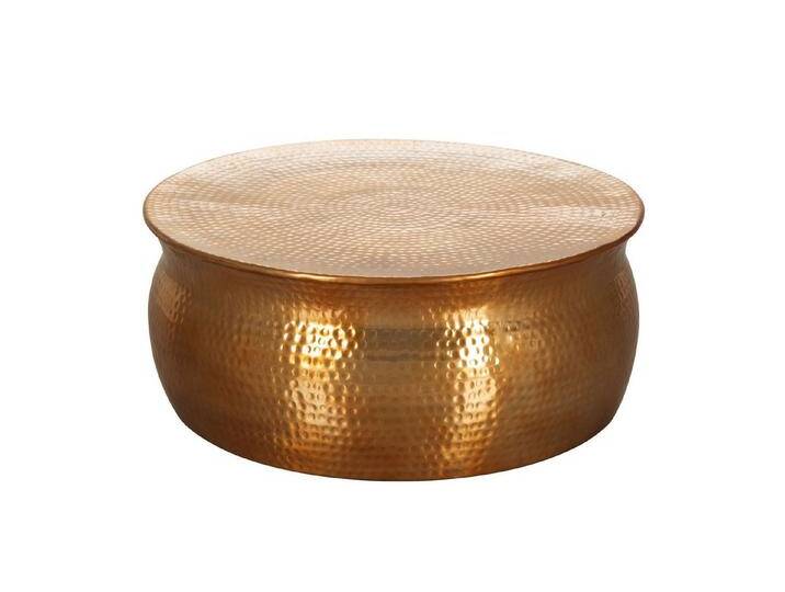 FINEBUY Couchtisch Couchtisch Wohnzimmertisch Sofatisch rund Hammerschlag Loungetisch (Großer Wohnzimmertisch, Sofatisch Orientalisch) von OTTO