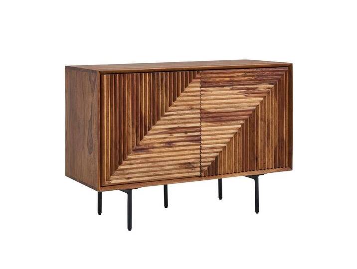 FINEBUY Sideboard FB78844 (100x71x40 cm Massivholz, Anrichte Modern), Kommodenschrank Wohnzimmer, Kommode mit Türen, braun von OTTO