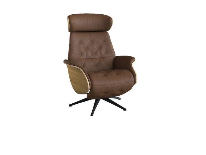 FLEXLUX Relaxsessel Volden elektrischer Funktionsessel, Größe M, Rücken & Fußteil elektrisch, Akku, Arml. Eiche, Fuß schwarz, braun von OTTO