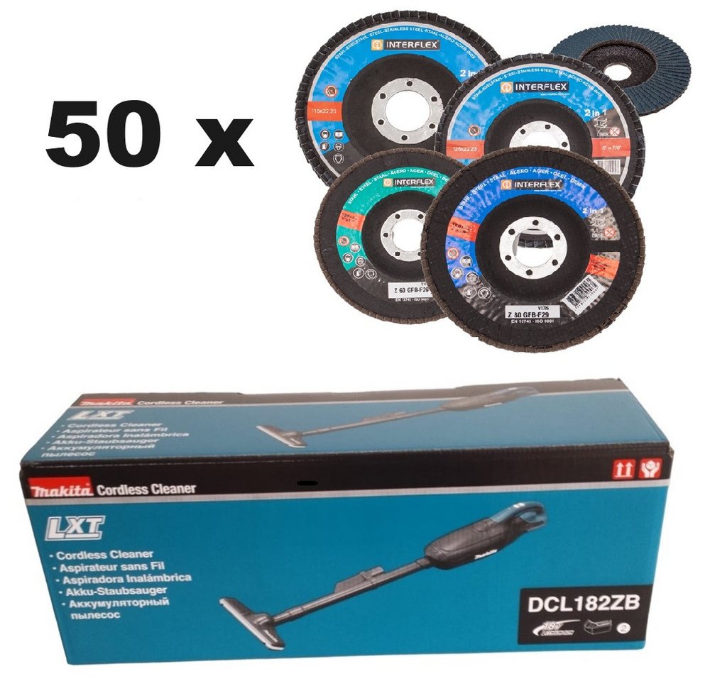 Makita Fächerscheibe Makita Akku-Staubsauger + 50 Fächerscheiben 125 K60 Makita Fächerscheibe Makita Akku-Staubsauger + 50 Fächerscheiben 125 K60 von Makita