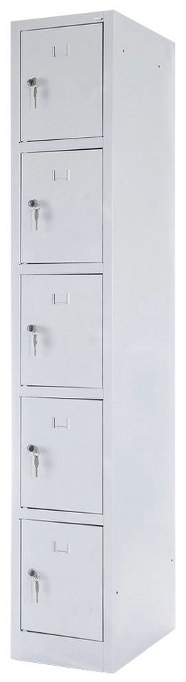 Fächerschrank (6-St) BxTxH 300x490x1800 mm, lichtgrau von OTTO