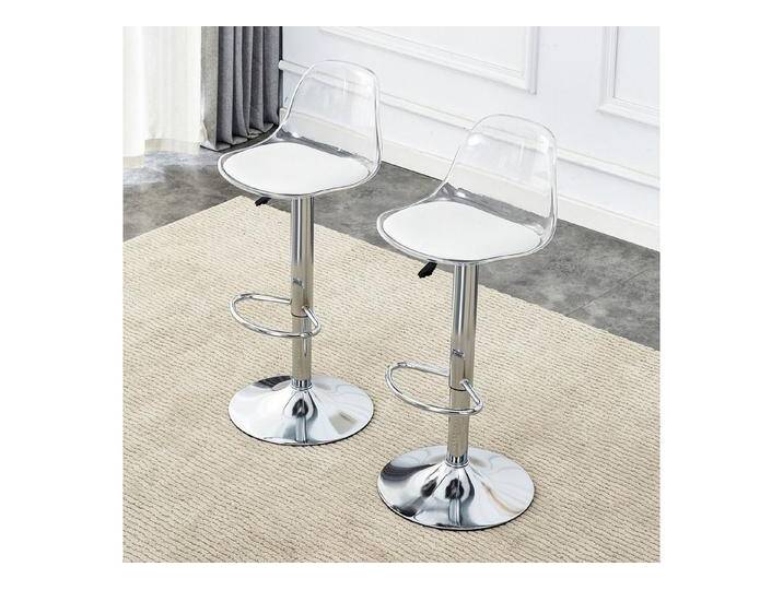 Fanttik Barhocker 2er Set Balkenstuhl,mit Runder Fuß und Transparente Rückenlehne, (Höhenverstellbar/ 81,8-99cm, 360° Drehbar, Bar Stool Balkenstuhl, 2er-Set), Drehstuhl Hocker Tresenhocker,Barhocker Barstuhl mit Fußstütze von OTTO