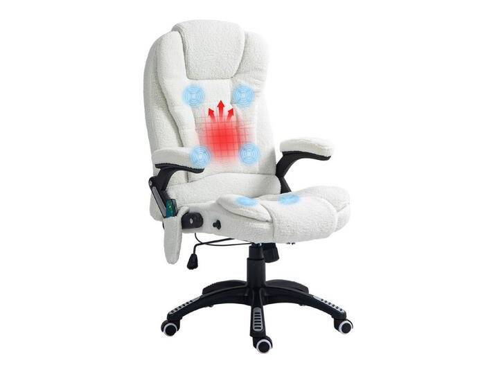 Fanttik Drehstuhl Schreibtischstuhl Massagesessel mit höhenverstellbar, Wippfunktion, weiß Fanttik Drehstuhl Schreibtischstuhl Massagesessel mit höhenverstellbar, Wippfunktion, weiß von OTTO