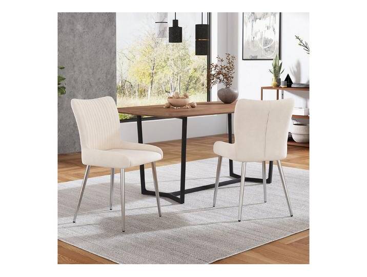 Fanttik Esszimmerstuhl Küchenstuhl 2er-Set, luxuriös Lounge-Stuhl, Samt-Esszimmerstuhl, (Esszimmerstuhl mit vier Metallstützbeinen, 2 St), Wohnzimmer, Schlafzimmer, für ein superweiches Sitzerlebnis von OTTO