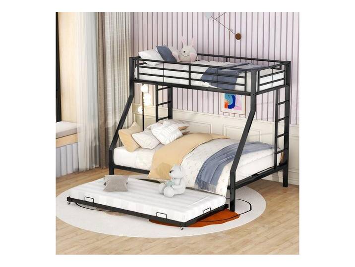 Fanttik Hochbett Metallbett mit ausziehbarem Bett,90(140)x200cm, (Metallbett mit Leiter auf beiden Seiten) für Kinder, Jugendliche, Erwachsene, einfach zu montieren von OTTO