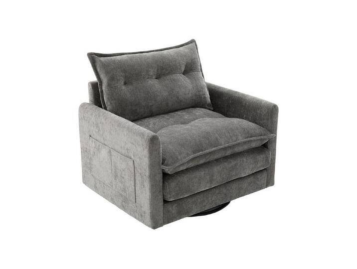 Fanttik Loungesessel großes Einzelsofa,Drehsessel 360° drehbarer mit Armlehnen (Einzelsofa,Sessel im modernen Stil mit Kissen), für Wohnzimmer, Schlafzimmer, Arbeitszimmer und Büro von OTTO