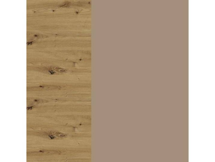 Feldmann-Wohnen Apothekerschrank Brerra (D15/kargo, 1 Türfront, innen 1 Korbauszug mit 2 Ablagen, 1-St., moderne Optik, lackierte Fronten, 15x50x82cm) Eiche Artisan / RAL 1016 graubeige matt / Korb links von OTTO