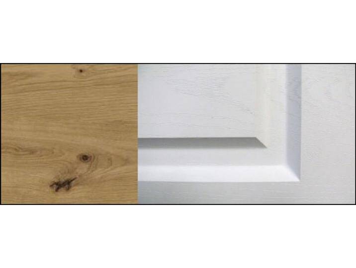 Feldmann-Wohnen Apothekerschrank Elbing (Elbing, 1-St) 15cm Front-, Korpusfarbe & Ausführung wählbar 1-türig 2 Metallkörbe, braun weiß, Korb rechts von OTTO