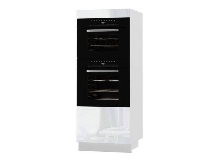 Feldmann-Wohnen Backofenumbauschrank Avellino (D5AA/60/154, Umbauschrank für Backofen und Mikrowelle mit 1 Schublade, 1-St., moderne Optik, Acrylfronten, Griffmulden) 60cm Front- & Korpusfarbe wählbar grifflos von OTTO