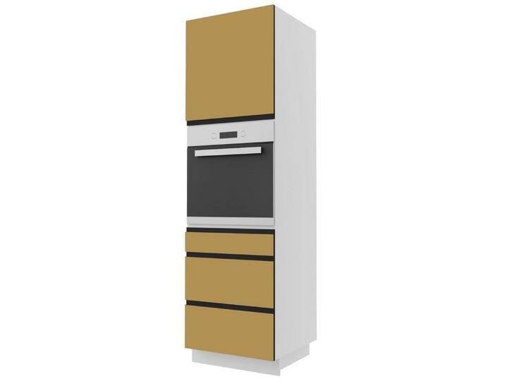 Feldmann-Wohnen Backofenumbauschrank Velden (1-St) 60cm Front- & Korpusfarbe wählbar grifflos 1-türig 3 Schubladen, schwarz von OTTO