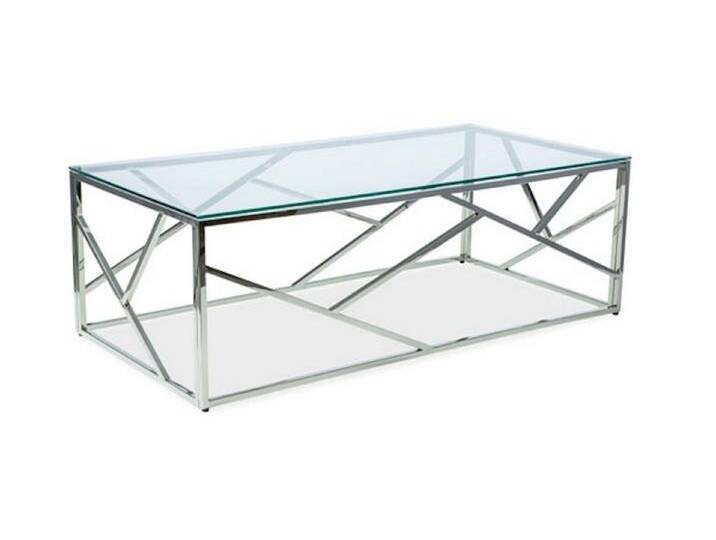 Feldmann-Wohnen Couchtisch Escada A (1-St), 120x60x40cm Chrom, grau von OTTO