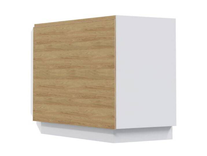 Feldmann-Wohnen Eckschrank Arezzo (1-St) 84cm Front- und Korpusfarbe wählbar grifflos 1-türig mit Topfkarussell, grau, Türanschlag rechts von OTTO