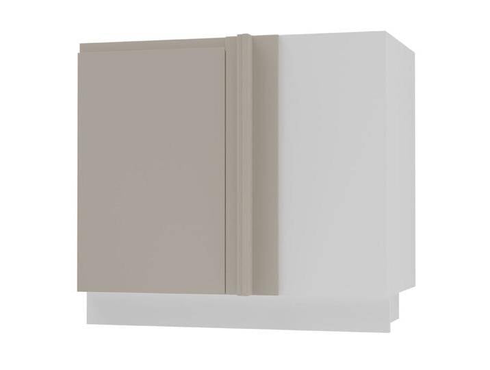 Feldmann-Wohnen Eckschrank Avellino (D13U, 1-türiger Eckverbindungsunterschrank mit 1 Einlegeboden, 1-St., moderne Optik, Acrylfronten, Griffmulden) 90x50x82cm grifflos weiß - cashmere Acryl (AV-D13U) von OTTO