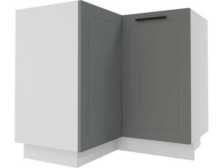 Feldmann-Wohnen Eckschrank Kvantum (Kvantum, 1-St) 84cm Front-, Korpusfarbe und Ausführung wählbar 2-türig, grau, mit Einlegeboden von OTTO
