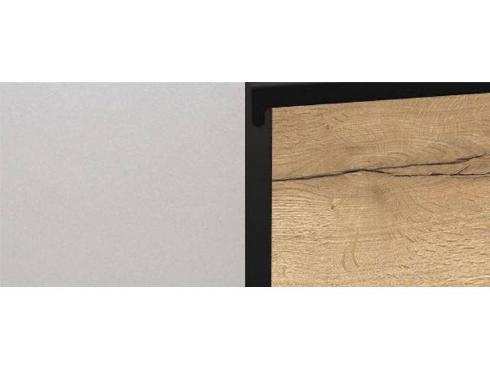 Feldmann-Wohnen Eckschrank Treviso (1-St) 84cm Front- und Korpusfarbe wählbar grifflos 2-türig mit Einlegeboden, schwarz grau von OTTO