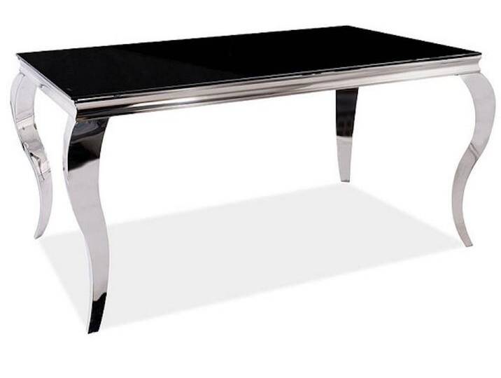 Feldmann-Wohnen Esstisch Prince (1-St), 150x90x75cm schwarz Chrom, schwarz von OTTO