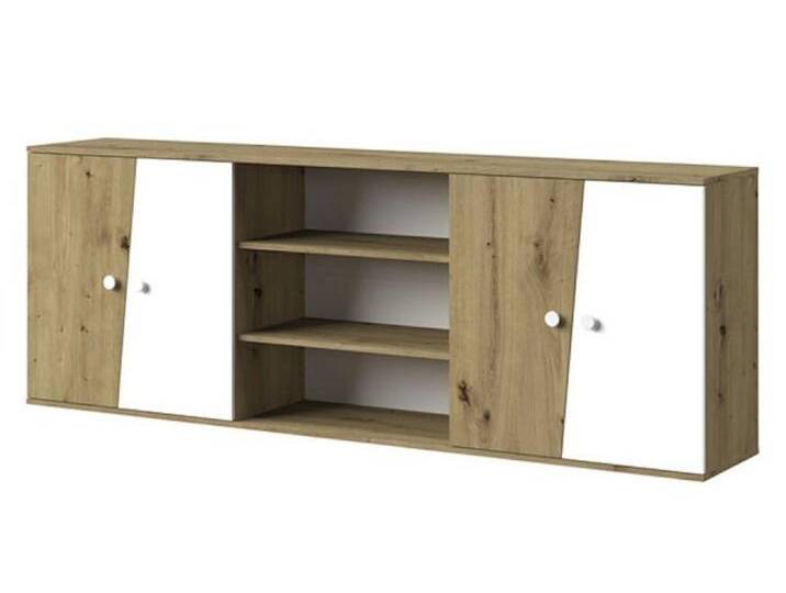 Feldmann-Wohnen Hängevitrine Nero (mittig 3 offene Fächer, 1-St., links und rechts je 2 Türen von OTTO