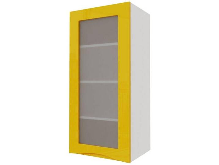 Feldmann-Wohnen Klapphängeschrank Napoli (Napoli, 1-St) 45cm Front-, Korpusfarbe & Ausführung wählbar grifflos 1-türig Glas, grau, Türanschlag links von OTTO