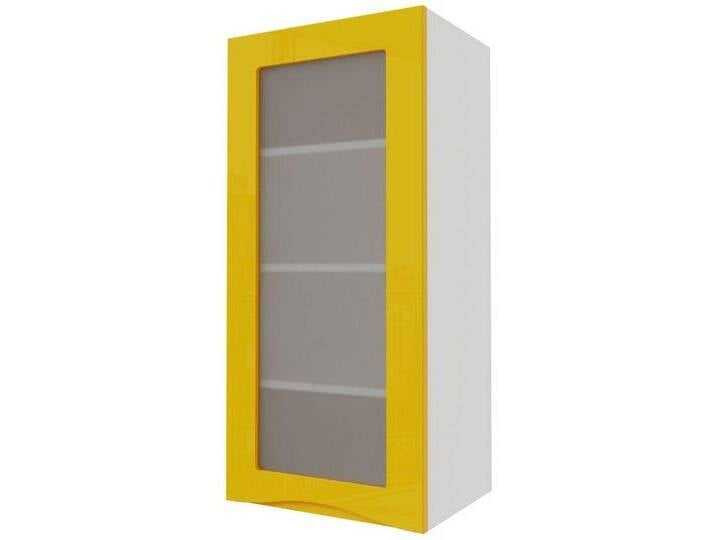 Feldmann-Wohnen Klapphängeschrank Napoli (Napoli, 1-St) 45cm Front-, Korpusfarbe & Ausführung wählbar grifflos 1-türig Glas, grau, Türanschlag links von OTTO