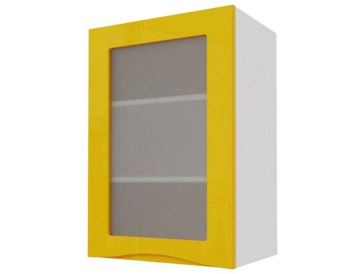 Feldmann-Wohnen Klapphängeschrank Napoli (Napoli, 1-St) 50cm Front-, Korpusfarbe & Ausführung wählbar grifflos 1-türig Glas, blau grau von OTTO