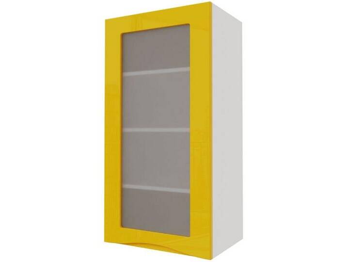 Feldmann-Wohnen Klapphängeschrank Napoli (Napoli, 1-St) 50cm Front-, Korpusfarbe & Ausführung wählbar grifflos 1-türig Glas, blau grau von OTTO