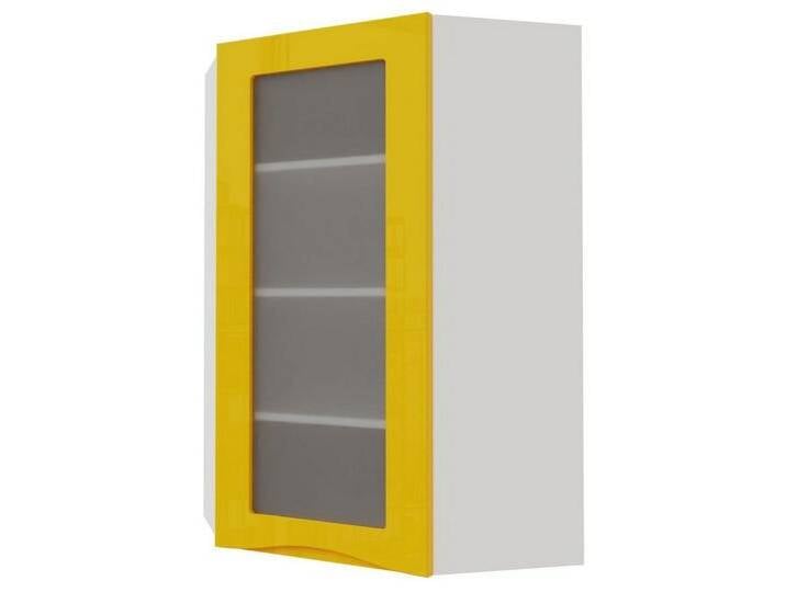 Feldmann-Wohnen Klapphängeschrank Napoli (Napoli, 1-St) 60cm Front-, Korpusfarbe / Ausführung wählbar grifflos 1-türig Glas, grau, Türanschlag links von OTTO