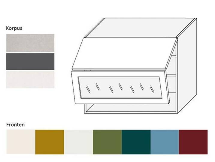 Feldmann-Wohnen Klapphängeschrank Rimini (1 Hochfaltklappe, 2 Einlegeböden, 1-St., moderne Optik, MDF Kasetten-Fronten, Soft-Close) 90x32 von OTTO