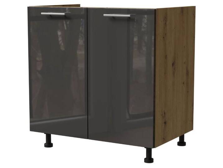 Feldmann-Wohnen Spülenunterschrank Essen (D8Z/80, 2-türig, ohne Einlegeboden, 1-St., moderne Optik Feldmann-Wohnen Spülenunterschrank Essen (D8Z/80, 2-türig, ohne Einlegeboden, 1-St., moderne Optik von OTTO