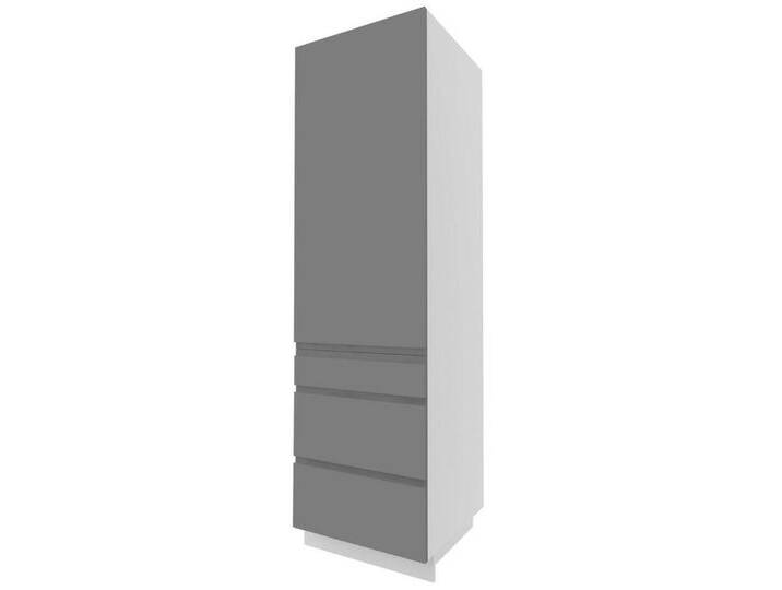 Feldmann-Wohnen Vorratsschrank Avellino (1-St) 60x56,5x207cm grifflos weiß - weiß Acryl matt (AV-D14/DP/3A), weiß, Türanschlag links von OTTO