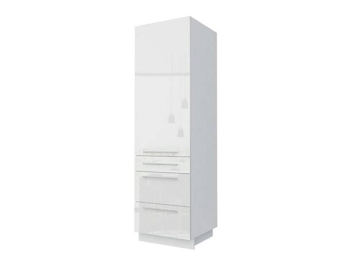 Feldmann-Wohnen Vorratsschrank Essen (3 Schubladen mit Vollauszug + Selbsteinzug (HETTICH InnoTech Atira), 1-St., mit Acrylfronten (Ultrahochglanz), abrieb- / kratzfest) 60cm Front-, Korpusfarbe & Ausführung wählbar 1-türig von OTTO