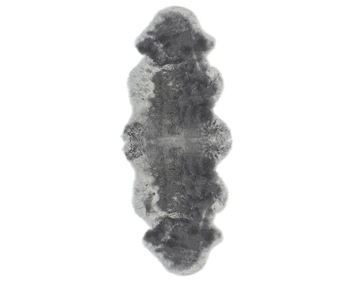 Fellteppich Heide Lammfell Lederlänge 180 cm - Doppelfell - Grau, Fell, Höhe: 0 mm, 100% Echtlammfell mit Lederrücken aus Neuseeland von OTTO