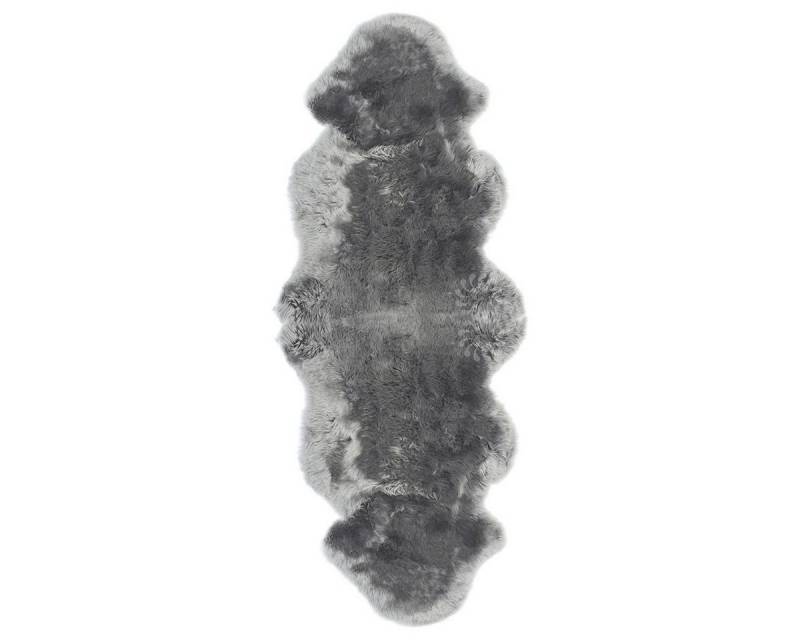 Fellteppich Heide Lammfell Lederlänge 200 cm - Doppelfell - Grau, Fell, Höhe: 0 mm, 100% Echtlammfell mit Lederrücken aus Neuseeland von OTTO
