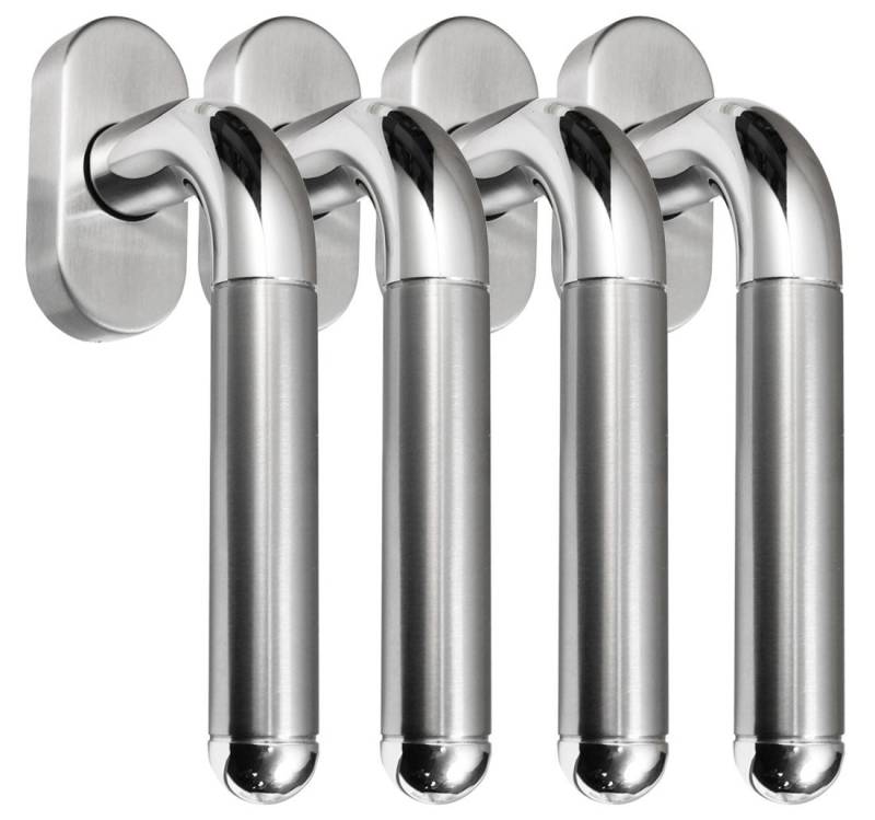 Fenstergriff Edelstahl Fenstergriff Sets 4 x FG Star II Bicolor L-Form V2A, L: 13.5 cm, (4-tlg), Vierkant für 35 mm und 40 mm geeignet von OTTO