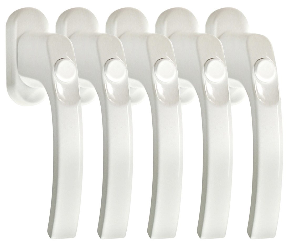 Fenstergriff Fenstergriff Sets FG 6 Weiss mit Druckknopf Fenstergriffe, 5 x Fenstergriff, L: 13.5 cm, 90 Grad Rasterung Fenstergriff Fenstergriff Sets FG 6 Weiss mit Druckknopf Fenstergriffe, 5 x Fenstergriff, L: 13.5 cm, 90 Grad Rasterung von OTTO