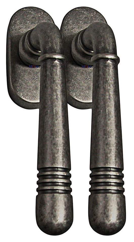 Fenstergriff Fenstergriff Set 2 x FG Helena 1675 Antik Grau Fensterbeschlag, Rechts wie Links verwendbar, L: 12.4 cm, 45 Grad Rasterung von OTTO