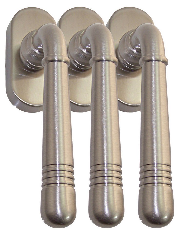 Fenstergriff Fenstergriff Set 3 x FG Helena 1672 Nickelmatt Fensterbeschlag, 3 x FG Helena 1672 Nickelmatt, L: 12.4 cm, 45 Grad Rasterung von OTTO