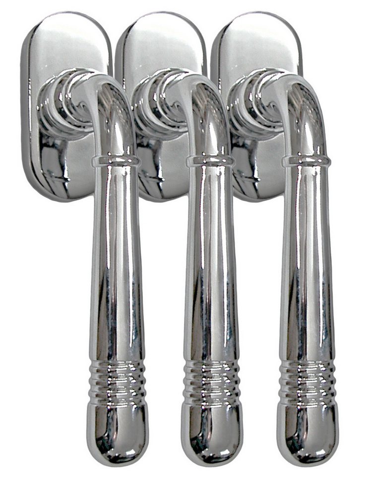 Fenstergriff Fenstergriff Set 3 x FG Helena 1673 Chrom Rasterolive Fensterbeschlag, 3 x FG Helena 1673 Chrom, L: 12.4 cm, 45 Grad Rasterung Fenstergriff Fenstergriff Set 3 x FG Helena 1673 Chrom Rasterolive Fensterbeschlag, 3 x FG Helena 1673 Chrom, L: 12.4 cm, 45 Grad Rasterung von OTTO