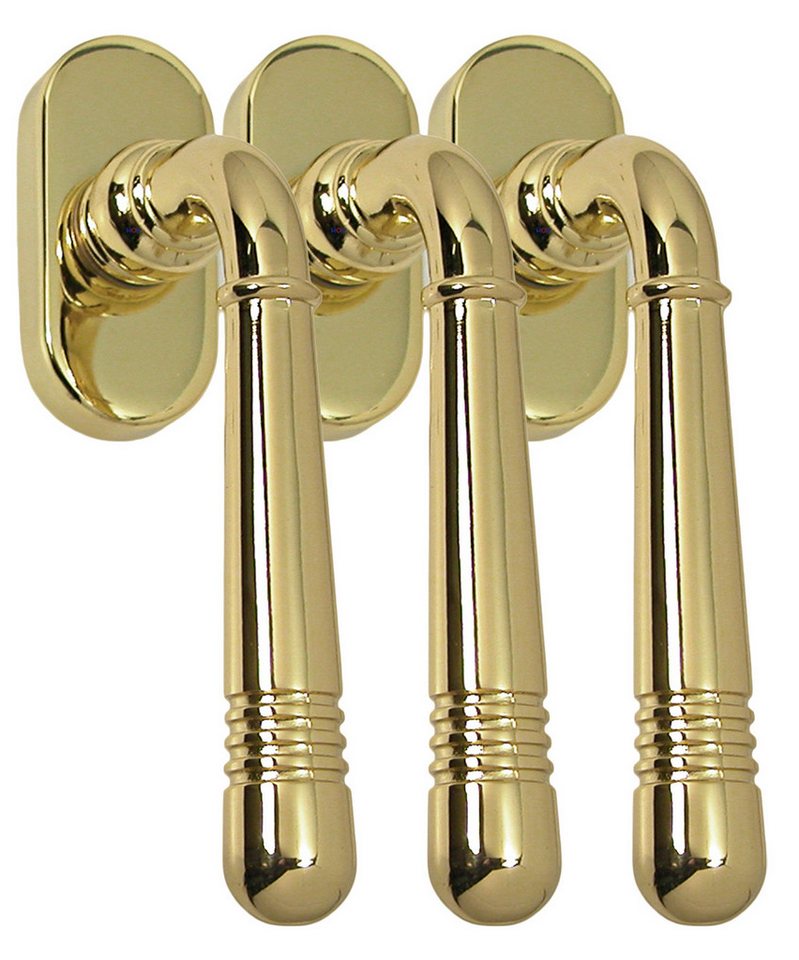 Fenstergriff Fenstergriff Set 3 x FG Helena 1674 Messing poliert Fensterbeschlag, 3 x FG Messing poliert, L: 12.4 cm, 45 Grad Rasterung Fenstergriff Fenstergriff Set 3 x FG Helena 1674 Messing poliert Fensterbeschlag, 3 x FG Messing poliert, L: 12.4 cm, 45 Grad Rasterung von OTTO
