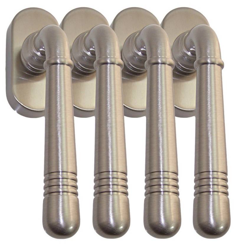 Fenstergriff Fenstergriff Set 4 x FG Helena 1672 Nickelmatt Fensterbeschlag, 4 x FG Helena 1672 Nickelmatt, L: 12.4 cm, 45 Grad Rasterung von OTTO