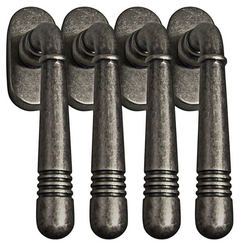 Fenstergriff Fenstergriff Set 4 x FG Helena 1675 Antik Grau Fensterbeschlag, 4 x FG Helena Antik Grau, L: 12.4 cm, 45 Grad Rasterung von OTTO