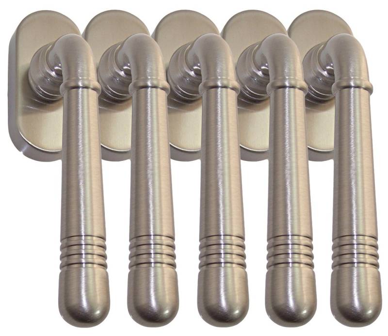 Fenstergriff Fenstergriff Set 5 x FG Helena 1672 Nickelmatt Fensterbeschlag, 5 x FG Helena 1672 Nickelmatt, L: 12.4 cm, 45 Grad Rasterung von OTTO