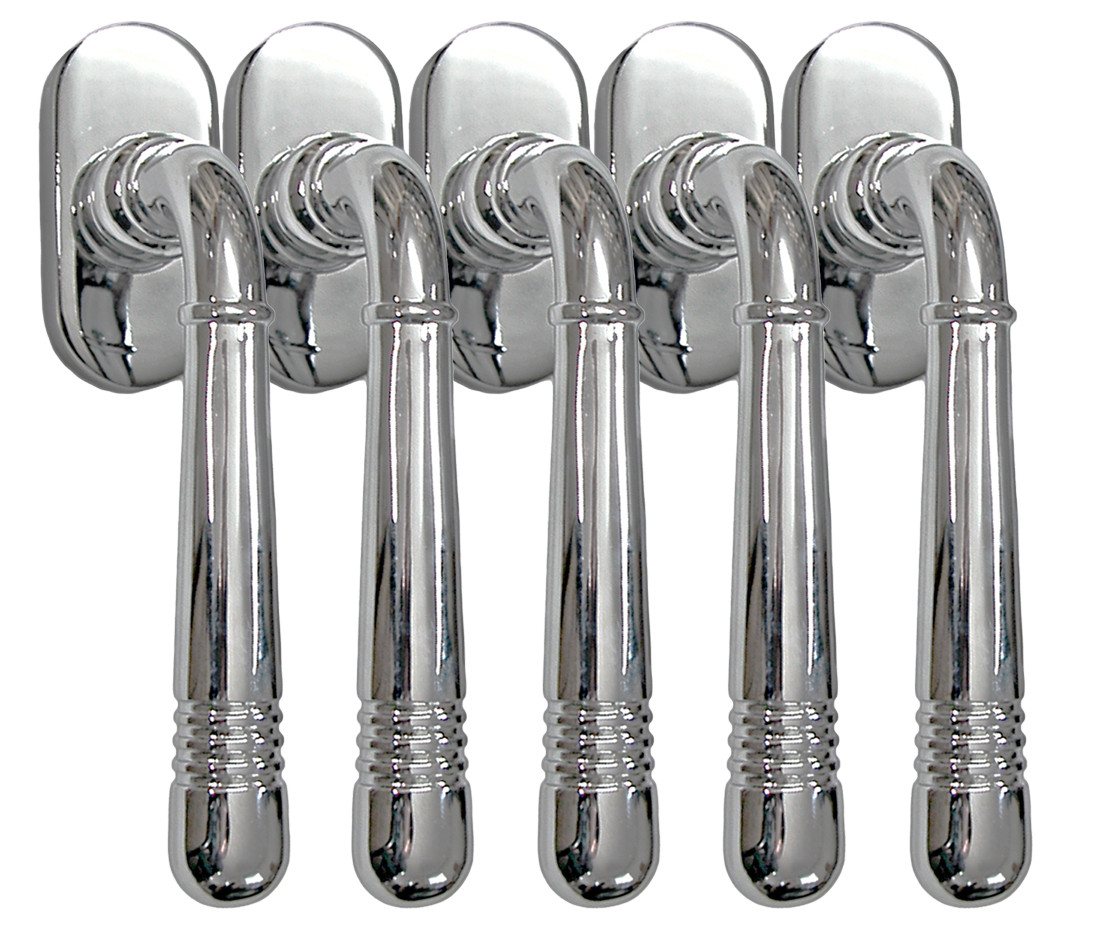 Fenstergriff Fenstergriff Set 5 x FG Helena 1673 Chrom Rasterolive Fensterbeschlag, 5 x FG Helena 1673 Chrom, L: 12.4 cm, 45 Grad Rasterung Fenstergriff Fenstergriff Set 5 x FG Helena 1673 Chrom Rasterolive Fensterbeschlag, 5 x FG Helena 1673 Chrom, L: 12.4 cm, 45 Grad Rasterung von OTTO