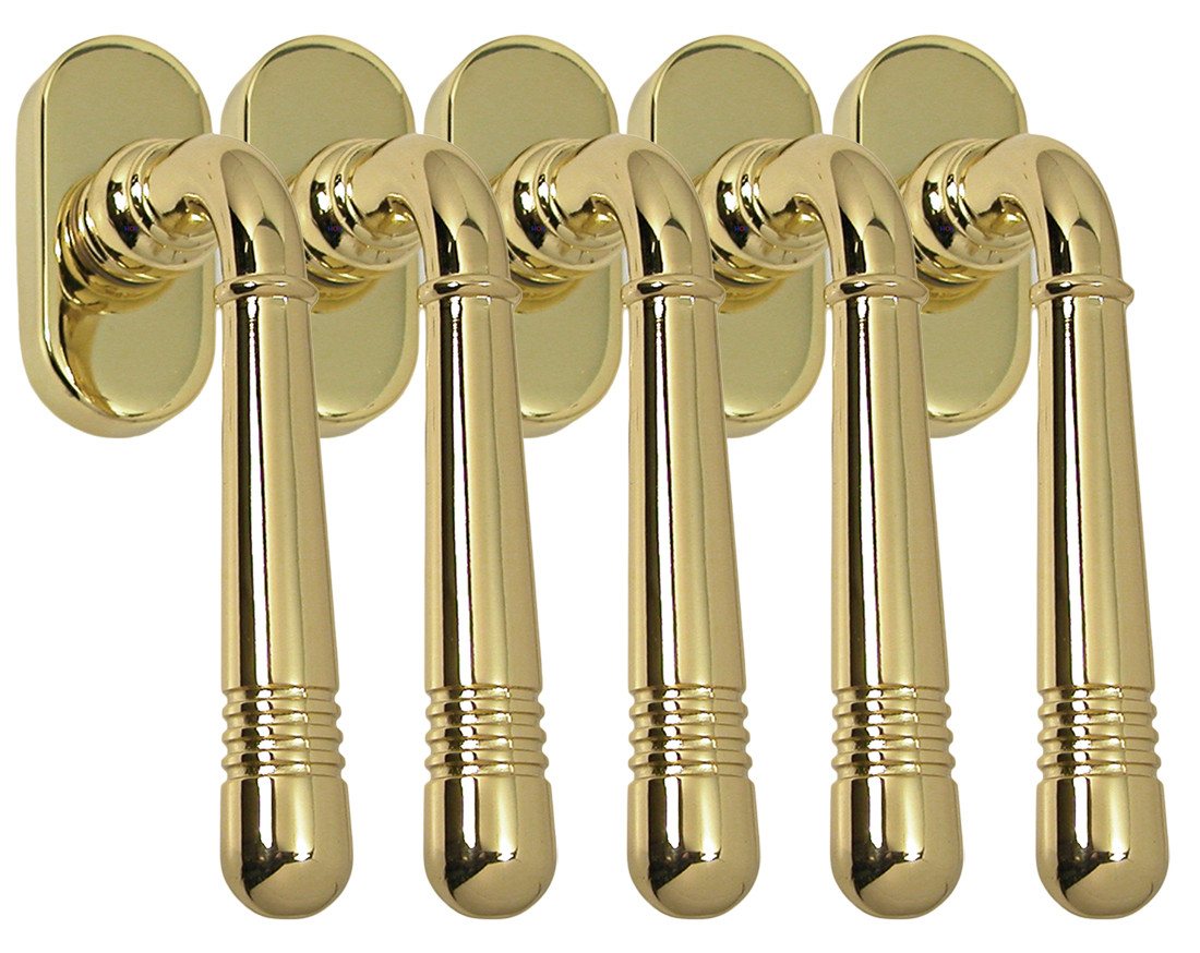 Fenstergriff Fenstergriff Set 5 x FG Helena 1674 Messing poliert Fensterbeschlag, 5 x FG Messing poliert, L: 12.4 cm, 45 Grad Rasterung Fenstergriff Fenstergriff Set 5 x FG Helena 1674 Messing poliert Fensterbeschlag, 5 x FG Messing poliert, L: 12.4 cm, 45 Grad Rasterung von OTTO