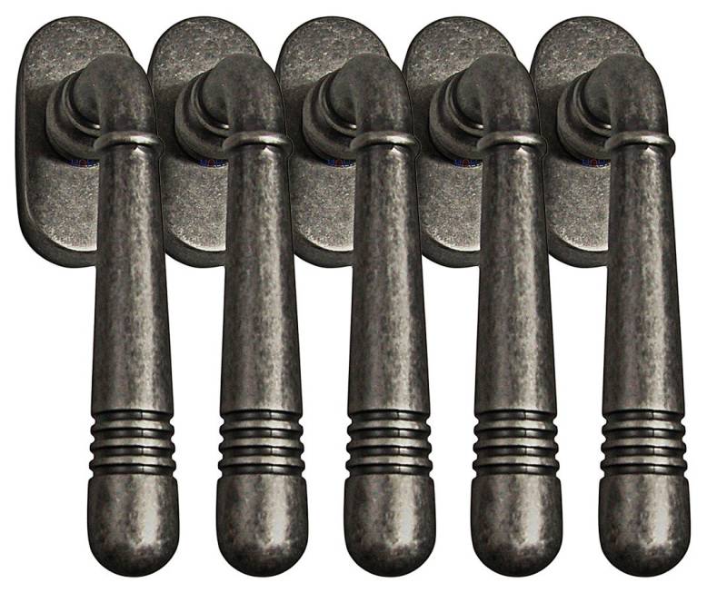Fenstergriff Fenstergriff Set 5 x FG Helena 1675 Antik Grau Fensterbeschlag, 5 x FG Helena Antik Grau, L: 12.4 cm, 45 Grad Rasterung von OTTO