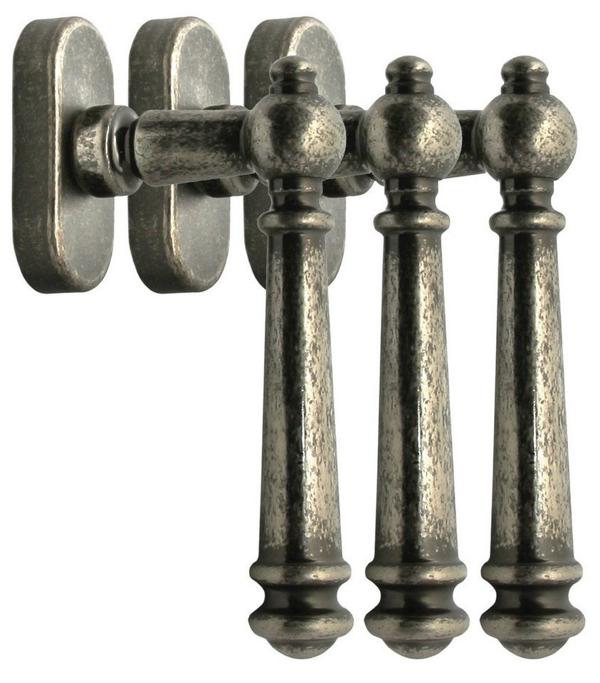 Fenstergriff Hochwertiges Fenstergriff Set 3 x FG Kos Antik Iron L-Form, 3 x Kos Antik Iron, L: 13 cm, Metall Unterkonstruktion Fenstergriff Hochwertiges Fenstergriff Set 3 x FG Kos Antik Iron L-Form, 3 x Kos Antik Iron, L: 13 cm, Metall Unterkonstruktion von OTTO