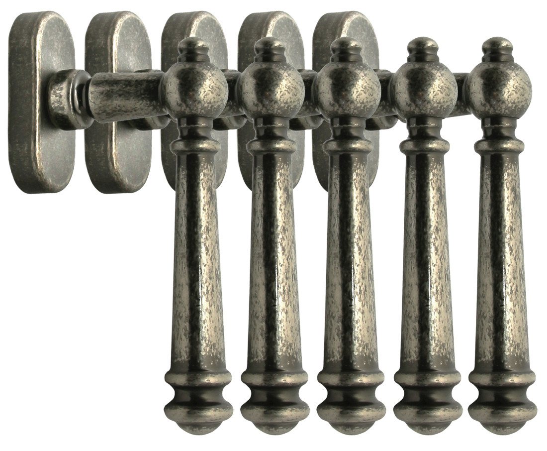 Fenstergriff Hochwertiges Fenstergriff Set 5 x FG Kos Antik Iron L-Form, 5 x Kos Antik Iron, L: 13 cm, Metall Unterkonstruktion Fenstergriff Hochwertiges Fenstergriff Set 5 x FG Kos Antik Iron L-Form, 5 x Kos Antik Iron, L: 13 cm, Metall Unterkonstruktion von OTTO